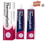 Thermoplastic Denture Adhesive, Comfortable Non-Glue Long Holding Reliner, Dental Glue for Teeth, Improves Fit, Comfort and Stability for Loose Dentures (2 PCS)