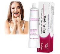 Thermoplastic Denture Adhesive Cream - Comfortable Non-Glue Long Holding Reliner - Convenient Dental Glue for Teeth - Improves Fit, Comfort and Stability