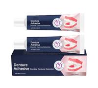 Thermoplastic Denture Adhesive Cream Extra Strong Long Lasting Adherence for Upper and Lower Dentures Reline Repair Kit All Day Secure Hold (2Pcs)