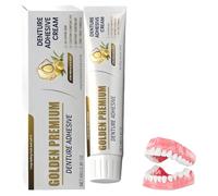 Thermoplastic Denture Adhesive, False Teeth Adhesive, Secure Waterproof Denture Ad-hesive for Natural Fresh Breath, Refits & Tightens Loose Dentures
