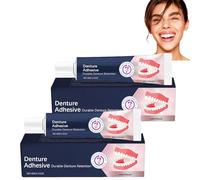 Thermoplastic Denture Adhesive, Long-Lasting Denture Adherence, Thermoplastic Denture Adhesive Cream, Convenient Dental Glue for Teeth, Improves Fit, Comfort and Stability (2pcs)