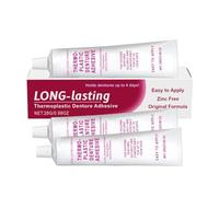 Thermoplastic Denture Adhesive, Refits and Tightens Loose Upper and Lower Dentures and Partials, Comfortable Non-Glue Long Holding Reliner - Convenient Dental Glue for Teeth - Improves Fit