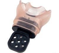 Thermoplastic Silicone Mouthpiece for Scuba Diving and Snorkeling, Moldable Bite Block with Custom Fit for Freediving Accessories, Reusable Soft Silicone Regulator Guard in Black(Transparent Powder)