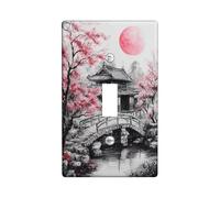 Thermoplastic Wall Plates for Japanese Light Switch Peach Floral Pattern for Home Decor Thermoplastic Wall Plates Standard Size Single Toggle