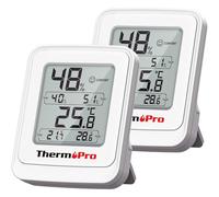 ThermoPro Digital Greenhouse Thermometer Hygrometer, Max Min Thermometer Outdoor with Magnetic Mount, IPX5 High-Humidity Resistant,10s Fast Refresh for Indoor Plants, Grow Tent, Garden, 2 Pack