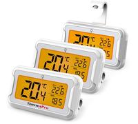 ThermoPro Fridge Thermometer, Digital Waterproof Fridge Thermometer with Max/Min Record, Easy Battery Replacement, High Accuracy Refrigerator Monitor for Kitchen, Basement TP110 3 pack