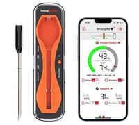 ThermoPro TempSpike 150m Range Truly Wireless Meat Thermometer, Bluetooth Meat Thermometer for Air Fryers Cooking, Grilling and Sous Vide, Food Temperature Probe with Smart APP for BBQ Oven Smoker