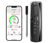 ThermoPro TempPro 150M Wireless Meat Thermometer Grilling，Bluetooth Meat Thermometer with Temperature Alarm，Digital Cooking Thermometer Oven，Grill，Kitchen，BBQ，Smoker & Air Fryers，Black，150M Range