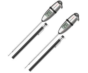 ThermoPro TP02S Meat Thermometer with Digital Probe for Instant Read Cooking Thermometer for Kitchen Smoker Grill BBQ Water Milk Jam Hot Beverage Thermometer Probe, 2 Pack