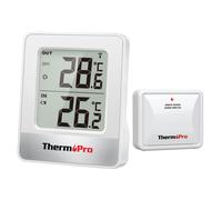 TP200C Indoor Outdoor Thermometer Wireless, Greenhouse Thermometer with Temperature Sensor Up to 150m, Outdoor Thermometers for Patio Garden Cellar