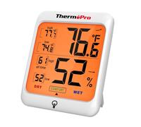 ThermoPro TP53 Digital Hygrometer Indoor Thermometer for Home, Temperature Humidity Sensor with Comfort Indicator & Max Min Records, Backlight Display