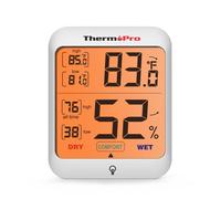ThermoPro TP53 Digital Thermo-hygrometer with Backlit LCD Display, Temperature Humidity Meter Gauge Monitor for Indoor Comfort, Max/Mix Records