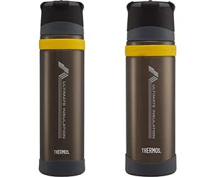 Thermos 104110 Ultimate Series Flask, Charcoal, 900 ml & 104105 Ultimate Series Flask, Charcoal, 500 ml