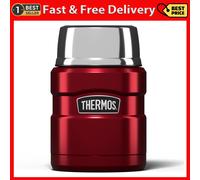 Thermos King Double Walled Insulated Flask Red 0.47L Food Outdoor New