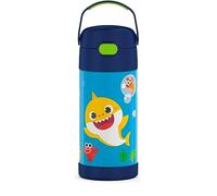 THERMOS FUNTAINER Water Bottle with Straw 12 Ounce Baby Shark Kids Stainless Steel Vacuum Insulated Water Bottle with Lid