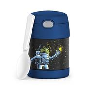 THERMOS FUNTAINER 10 Ounce Stainless Steel Vacuum Insulated Kids Food Jar with Spoon Space Frog