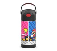 THERMOS FUNTAINER Water Bottle with Straw 12 Ounce Super Mario Brothers Kids Stainless Steel Vacuum Insulated Water Bottle