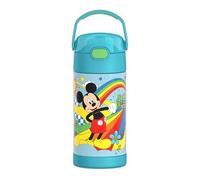 THERMOS FUNTAINER Water Bottle with Straw 12 Ounce Mickey Mouse Kids Stainless Steel Vacuum Insulated Water Bottle with Lid