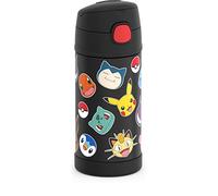 Thermos FUNTAINER 12 Ounce Stainless Steel Vacuum Insulated Kids Straw Bottle, Pokemon