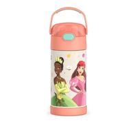 THERMOS FUNTAINER 12 Ounce Stainless Steel Vacuum Insulated Kids Straw Bottle, Princess