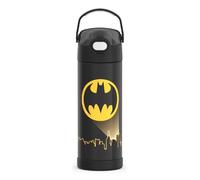 THERMOS FUNTAINER 16 Ounce Stainless Steel Vacuum Insulated Bottle with Wide Spout Lid, Batman