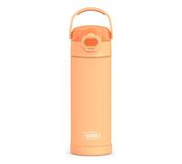 THERMOS FUNTAINER 16 Ounce Stainless Steel Vacuum Insulated Bottle with Wide Spout Lid, Orange