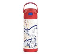 THERMOS FUNTAINER 16 Ounce Stainless Steel Vacuum Insulated Bottle with Wide Spout Lid, Sonic