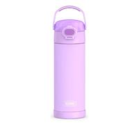 THERMOS FUNTAINER 16 oz Stainless Steel Vacuum Insulated Water Bottle with Wide Spout Lid, Neon Purple