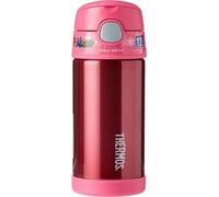 Thermos - Pink Water Bottle (355ml) - BPA Free, Stainless Steel, Spill Proof, Pop-Up Straw, Kids Flask with Carry Handle for 12-Hour Cold Drinks