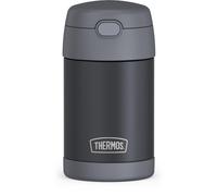 THERMOS FUNTAINER Insulated Food Jar - 16 Ounce Matte Charcoal - Kid Friendly Thermos Food Jar with Foldable Spoon