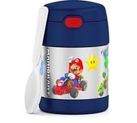THERMOS FUNTAINER Kids Food Jar with Spoon, 10oz, Mario Kart | Kid-Friendly Stainless Steel Insulated Food Container, Keeps Food Hot or Cold Longer for School & Play, BPA Free