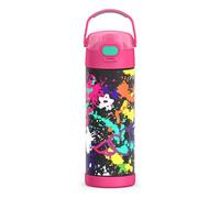 Thermos Bottle Funtainer 16-oz Stainless Steel Vacuum-Insulated Wide Spout Lid, Graffiti Girl