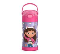 THERMOS FUNTAINER Water Bottle with Straw 12 Ounce Gabbys Dollhouse Kids Stainless Steel Vacuum Insulated Water Bottle with