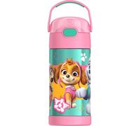 THERMOS FUNTAINER Water Bottle with Straw - 12 Ounce - Kids Stainless Steel Vacuum Insulated Water Bottle with Lid, Paw Patrol Girl
