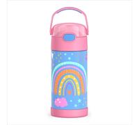 THERMOS FUNTAINER Water Bottle with Straw - 12 Ounce - Kids Stainless Steel Vacuum Insulated Water Bottle with Lid, Rainbow Dreams