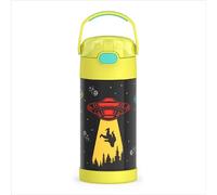 THERMOS FUNTAINER Water Bottle with Straw - 12 Ounce - Kids Stainless Steel Vacuum Insulated Water Bottle with Lid, Out Of This World