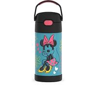 THERMOS FUNTAINER Water Bottle with Straw - 12 Ounce, Minnie Mouse - Kids Stainless Steel Vacuum Insulated Water Bottle with Lid