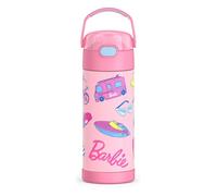 THERMOS FUNTAINER Water Bottle with Straw, 14oz, Barbie | Kids Stainless Steel Insulated Water Bottle, Keeps Drinks Cold Longer for School & Play, BPA-Free