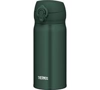 Thermos JNL-355 DG Vacuum Insulated Portable Mug, 0.35L (0.35 L), Dark Green, Easy to Clean and Easy to Clean, Lightweight Type, One Touch Open, Stainless Steel Bottle, Hot and Cold