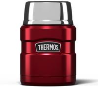 Thermos King 470ml Red Food Flask Stainless Steel Hot Cold 14H/24H Meals
