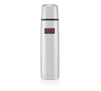 Thermos - Light and Compact Flask, Stainless Steel (1L) - Premium Leak Proof Insulated Tea & Coffee Flask for Hot & Cold Drinks, Built-in Cup, Push Button Stopper, BPA-Free, Durable Steel