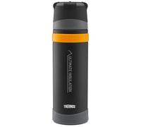Thermos - Matt Black Ultimate Flask (500ml), Reusable Insulated Stainless Steel Thermal Coffee Cup for Hot or Cold Drinks, Vacuum Sealed Water Flask with a Leak-Proof Lid, 24hr Hot/24hr Cold