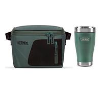 Thermos Radiance Cooler Bag 4.5L & Icon Series Travel Tumbler 355Ml Set - Green