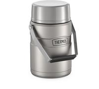 Thermos Stainless King 47 Ounce Vacuum Insulated Food Jar with 2 Inserts, Stainless Steel