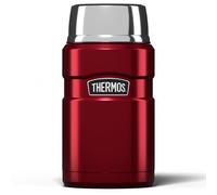 Thermos Stainless King Cranberry Red Food Flask (710ml) 14h Hot | 24h Cold | Thermal vacuum insulated stainless steel metal hot food container with lid for soup, meal prep, work packed lunch, camping