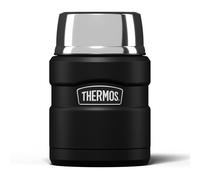 Thermos Stainless King Food Flask, 470ml Capacity - Sleek Multi- Purpose Flask for Daily Food Prep - Durable Stainless Steel with Classic Matt Black Finish - Ideal for On-the-Go Meals & Drinks