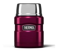 Thermos Stainless King Food Flask, 470ml Capacity - Sleek Multi- Purpose Flask for Daily Food Prep - Durable Stainless Steel with Classic Raspberry Finish - Ideal for On-the-Go Meals & Drinks