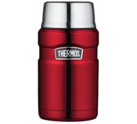 Thermos Stainless King Food Flask, 710ml Capacity - Sleek Multi- Purpose Flask for Daily Food Prep - Durable Stainless Steel with Red Finish - Ideal for On-the-Go Meals & Drinks