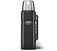 Thermos - Stainless King Gun Metal Travel Flask (1.2L) Premium Leak Proof Insulated Tea & Coffee Flask for Hot & Cold Drinks, Built-in Cup, Twist-Pour Stopper, BPA-Free, Durable Steel, Dishwasher Safe