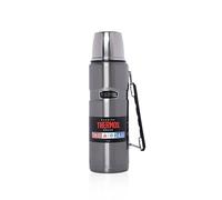 Thermos - Stainless King Gun Metal Travel Flask (1.2L) Premium Leak Proof Insulated Tea & Coffee Flask for Hot & Cold Drinks, Built-in Cup, Twist-Pour Stopper, BPA-Free, Durable Steel